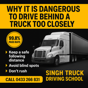 Why It Is Dangerous To Drive Behind A Truck Too Closely