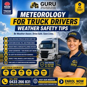 Meteorology for Truck Drivers learning weather conditions for safe heavy vehicle driving in Australia