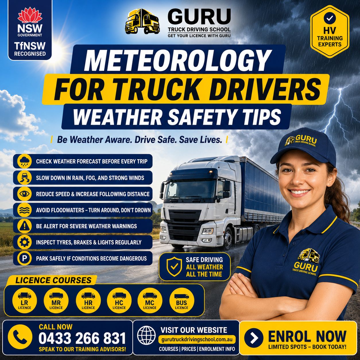 Meteorology for Truck Drivers learning weather conditions for safe heavy vehicle driving in Australia