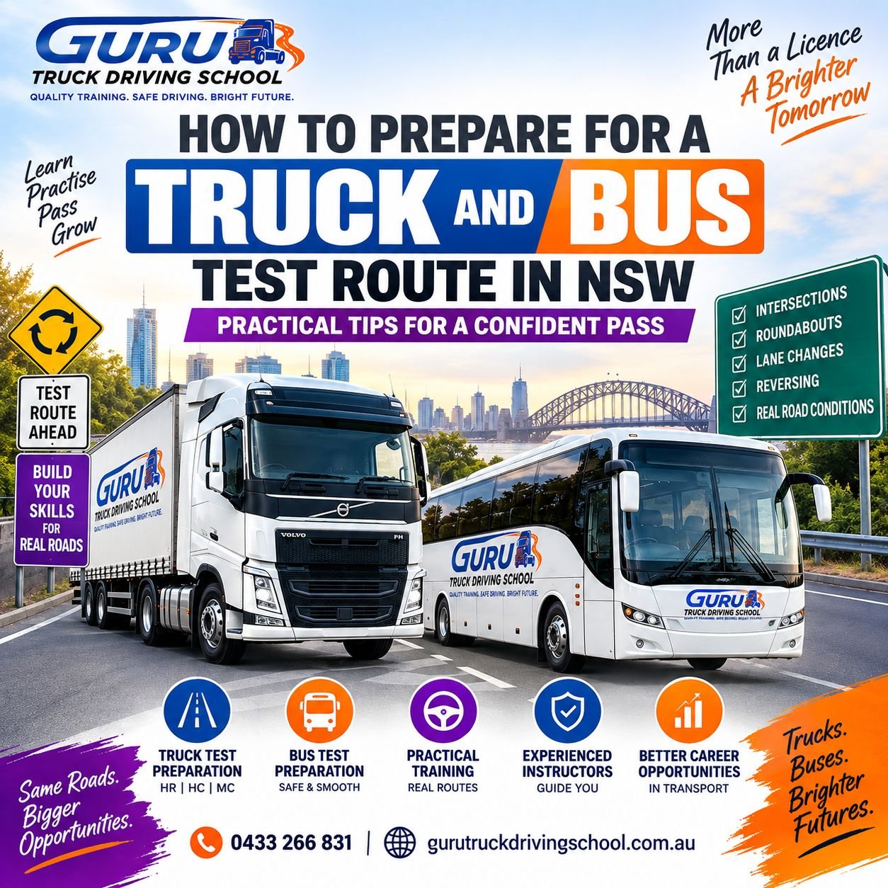 Truck and bus test route NSW preparation